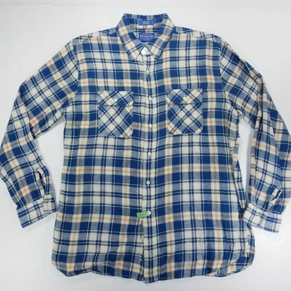 Pendleton Clark Shirt Linen cotton blend Plaid - Picture 1 of 8